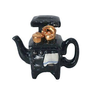 Vintage Mini Miniature Paul Cardew Stove Tea Pot Teapot